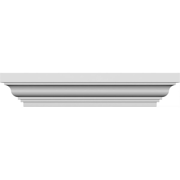 Ekena Millwork 46" Bottom Width x 52" Top Width x 4 1/2"H x 1/2"P Classic Crosshead CRH04X46ST-1 - main
